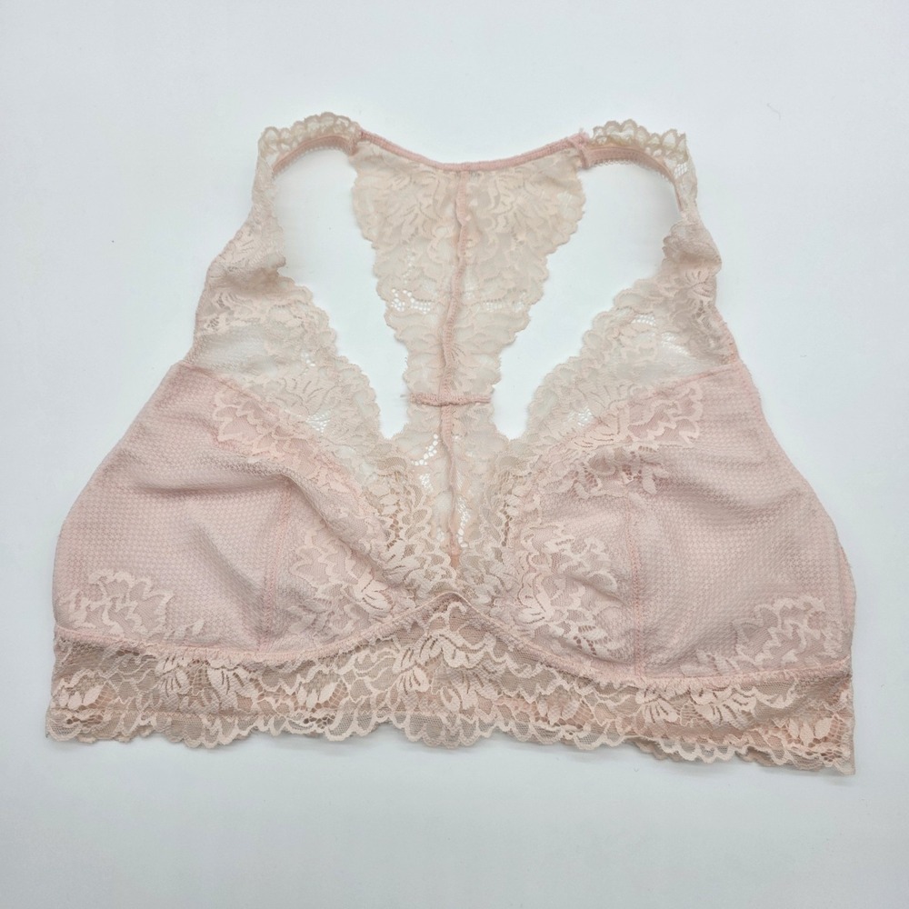 Maidenform Pretty Pink Pirouet‎ Lace T-Back Bralette DM1126 Size Large